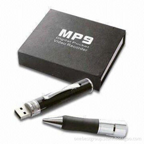 Pen-shaped Portable DVR with Up to 8GB Memory Capacity, Yellow Lights Standby Mode
